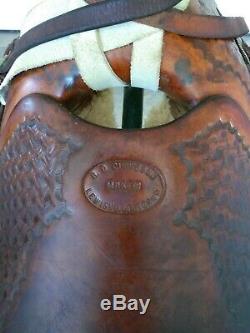 Vintage Handmade Custom Western Saddle 16 seat