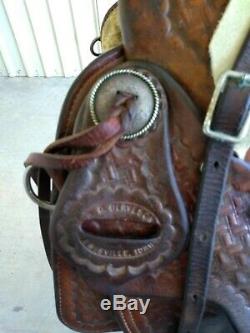 Vintage Handmade Custom Western Saddle 16 seat