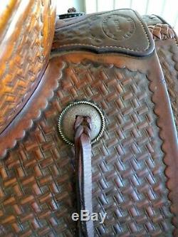 Vintage Handmade Custom Western Saddle 16 seat