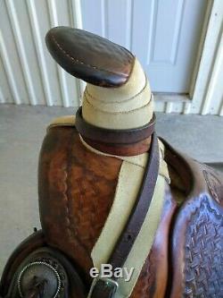 Vintage Handmade Custom Western Saddle 16 seat