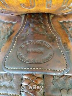 Vintage Handmade Custom Western Saddle 16 seat