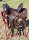 Vintage Heiser Denver Triple H Marking Square Skirt- High Back Western Saddle