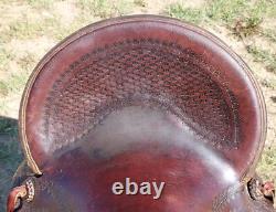 Vintage Heiser Denver Triple H Marking Square Skirt- High Back Western Saddle