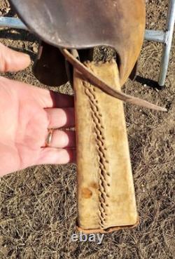 Vintage Heiser Reining Saddle With Slick Fork 15 Seat