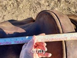 Vintage Heiser Reining Saddle With Slick Fork 15 Seat