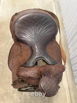 Vintage Hereford Brand Western Show Trail Pleasure Saddle Stand Not Included TY