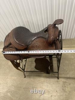 Vintage Hereford Brand Western Show Trail Pleasure Saddle Stand Not Included TY