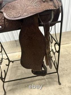 Vintage Hereford Brand Western Show Trail Pleasure Saddle Stand Not Included TY