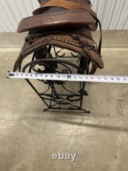 Vintage Hereford Brand Western Show Trail Pleasure Saddle Stand Not Included TY