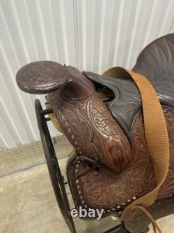 Vintage Hereford Brand Western Show Trail Pleasure Saddle Stand Not Included TY
