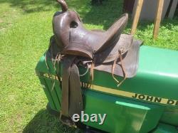 Vintage High Back/Square Skirt Western Saddle Unmarked