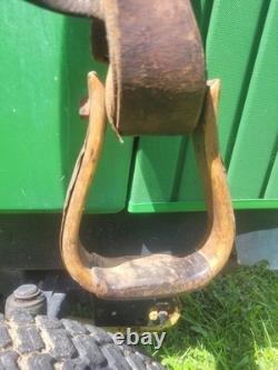 Vintage High Back/Square Skirt Western Saddle Unmarked