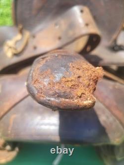 Vintage High Back/Square Skirt Western Saddle Unmarked