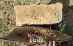 Vintage High Back/Square Skirt Western Saddle Unmarked 13½ Seat