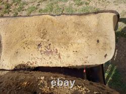 Vintage High Back/Square Skirt Western Saddle Unmarked 13½ Seat