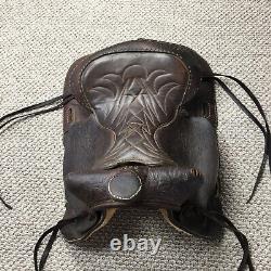 Vintage Horse 14 Saddle Tooled Leather Roper Western Americana Decor Cowboy