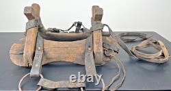 Vintage Horse saddle pack storage gear antique wood ranch cowboy western decor
