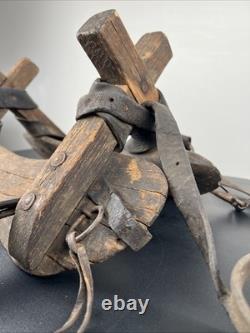 Vintage Horse saddle pack storage gear antique wood ranch cowboy western decor