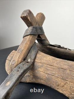 Vintage Horse saddle pack storage gear antique wood ranch cowboy western decor