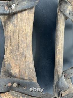 Vintage Horse saddle pack storage gear antique wood ranch cowboy western decor