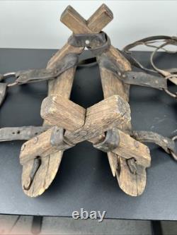 Vintage Horse saddle pack storage gear antique wood ranch cowboy western decor