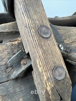 Vintage Horse saddle pack storage gear antique wood ranch cowboy western decor