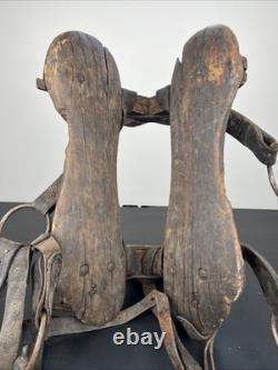 Vintage Horse saddle pack storage gear antique wood ranch cowboy western decor