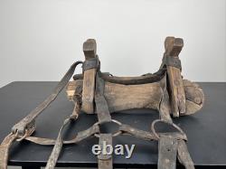 Vintage Horse saddle pack storage gear antique wood ranch cowboy western decor