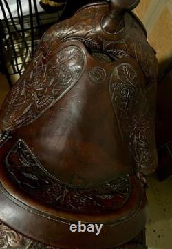 Vintage J. C. Higgins Western Saddle 15