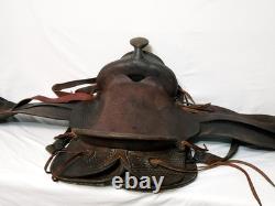 Vintage JC Higgins 15 Western Bear Trap Saddle Ranch Trail Riding 23-31 Leather
