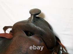 Vintage JC Higgins 15 Western Bear Trap Saddle Ranch Trail Riding 23-31 Leather