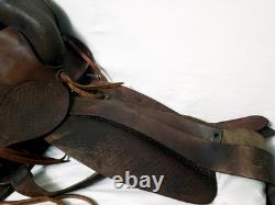 Vintage JC Higgins 15 Western Bear Trap Saddle Ranch Trail Riding 23-31 Leather
