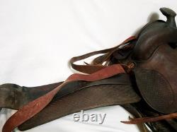 Vintage JC Higgins 15 Western Bear Trap Saddle Ranch Trail Riding 23-31 Leather