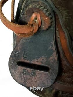 Vintage JC Higgins 15 Western Bear Trap Saddle Ranch Trail Riding 23-31 Leather