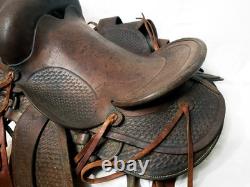 Vintage JC Higgins 15 Western Bear Trap Saddle Ranch Trail Riding 23-31 Leather