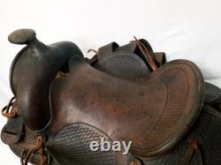 Vintage JC Higgins 15 Western Bear Trap Saddle Ranch Trail Riding 23-31 Leather