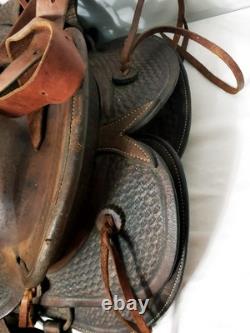 Vintage JC Higgins 15 Western Bear Trap Saddle Ranch Trail Riding 23-31 Leather