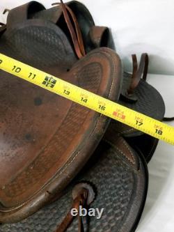 Vintage JC Higgins 15 Western Bear Trap Saddle Ranch Trail Riding 23-31 Leather