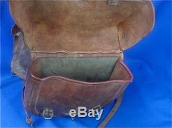 Vintage Large Heavy-Duty Leather SADDLE BAGS Western Cowboy Horse Tack