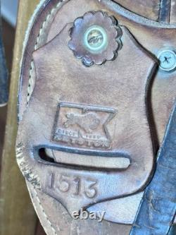 Vintage Leather Keystone Western Saddle #1513