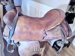 Vintage Leather Keystone Western Saddle #1513