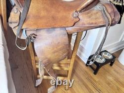Vintage Leather Keystone Western Saddle #1513