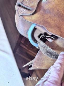 Vintage Leather Keystone Western Saddle #1513