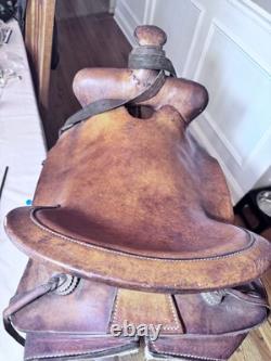 Vintage Leather Keystone Western Saddle #1513