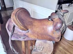 Vintage Leather Keystone Western Saddle #1513
