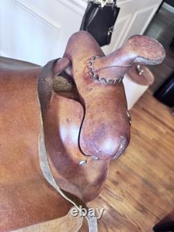 Vintage Leather Keystone Western Saddle #1513