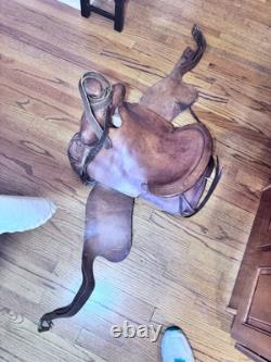 Vintage Leather Keystone Western Saddle #1513