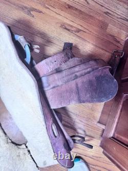 Vintage Leather Keystone Western Saddle #1513