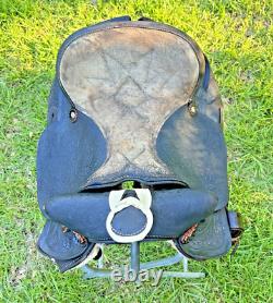 Vintage Leather Little Wonder Saddle Western 15 Inch Seat Tooled Cowboy Horse
