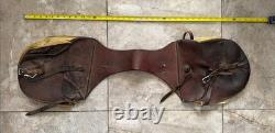 Vintage Leather Saddle Double Pommel bags Horse Ranch Cowboy Western Tack